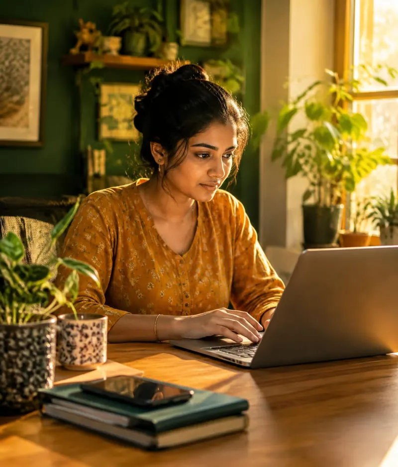 Freelancer working